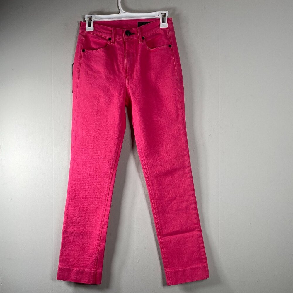 Rag & Bone Cigarette Ankle Denim Jeans Women's 25 Mid Rise Bull Pink USA NWT